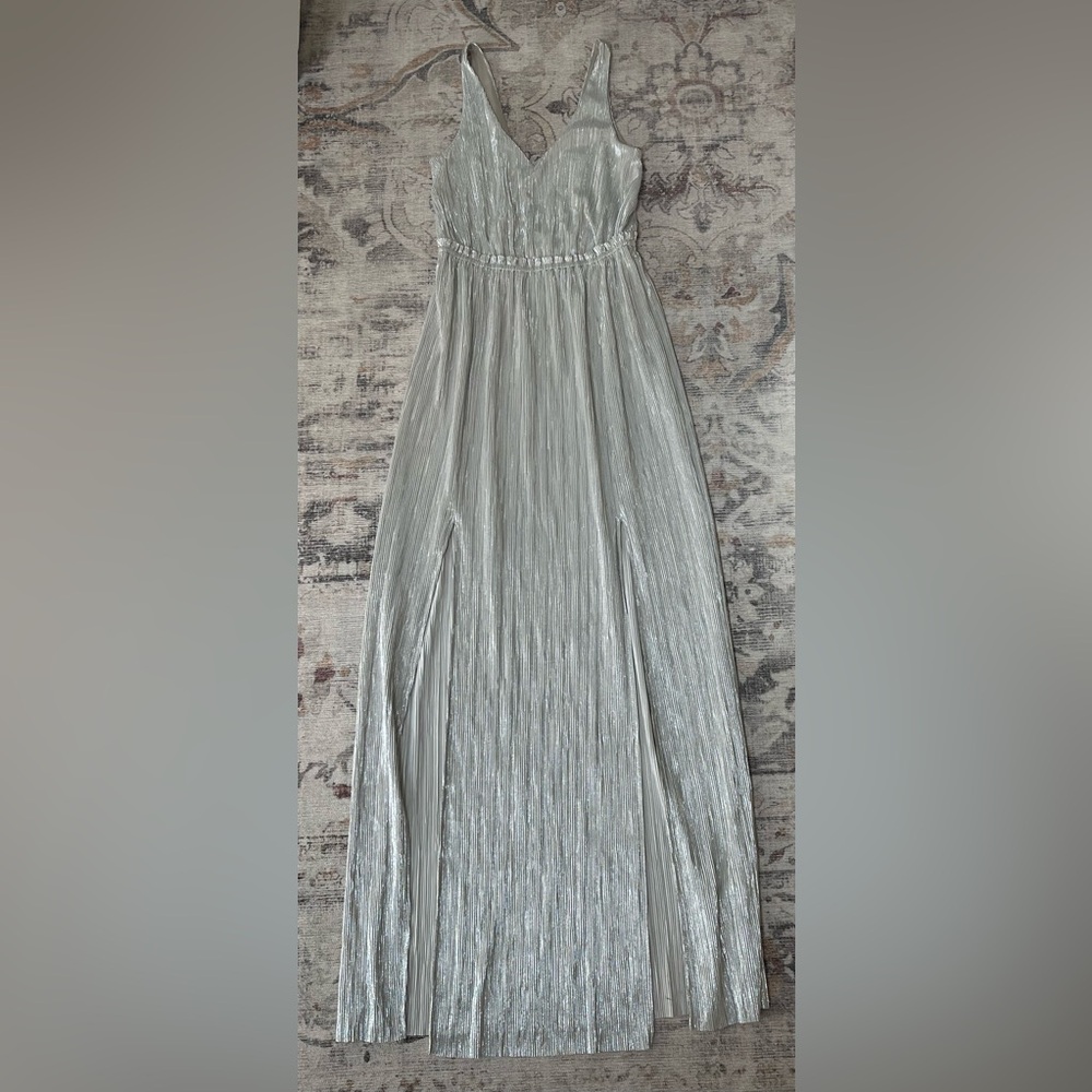 Bcbgeneration Glitter Silver/Gold Formal Dress Wi… - image 1